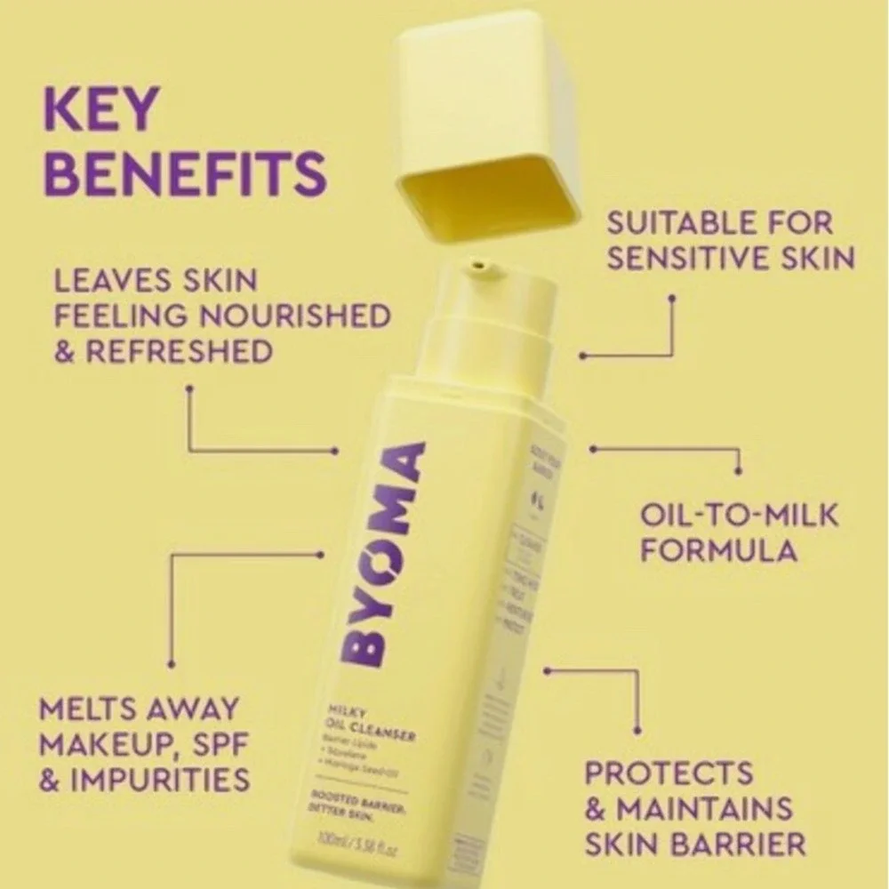 BYOMA Milky Oil Cleanser Hydrating Facial Cleansers 3.38 oz Exp 8/2026 Sealed